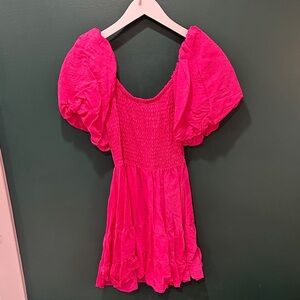 Fashion Brand Company Hot Pink Mini Picnic Dress